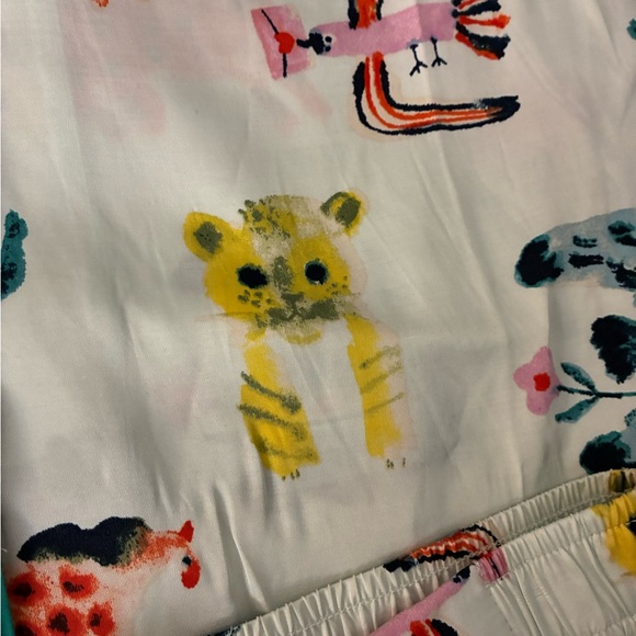 By Anthropologie Silky Patterned Pyjama Top & Bottom Set Cute Animal Print M NWT - Picture 8 of 10